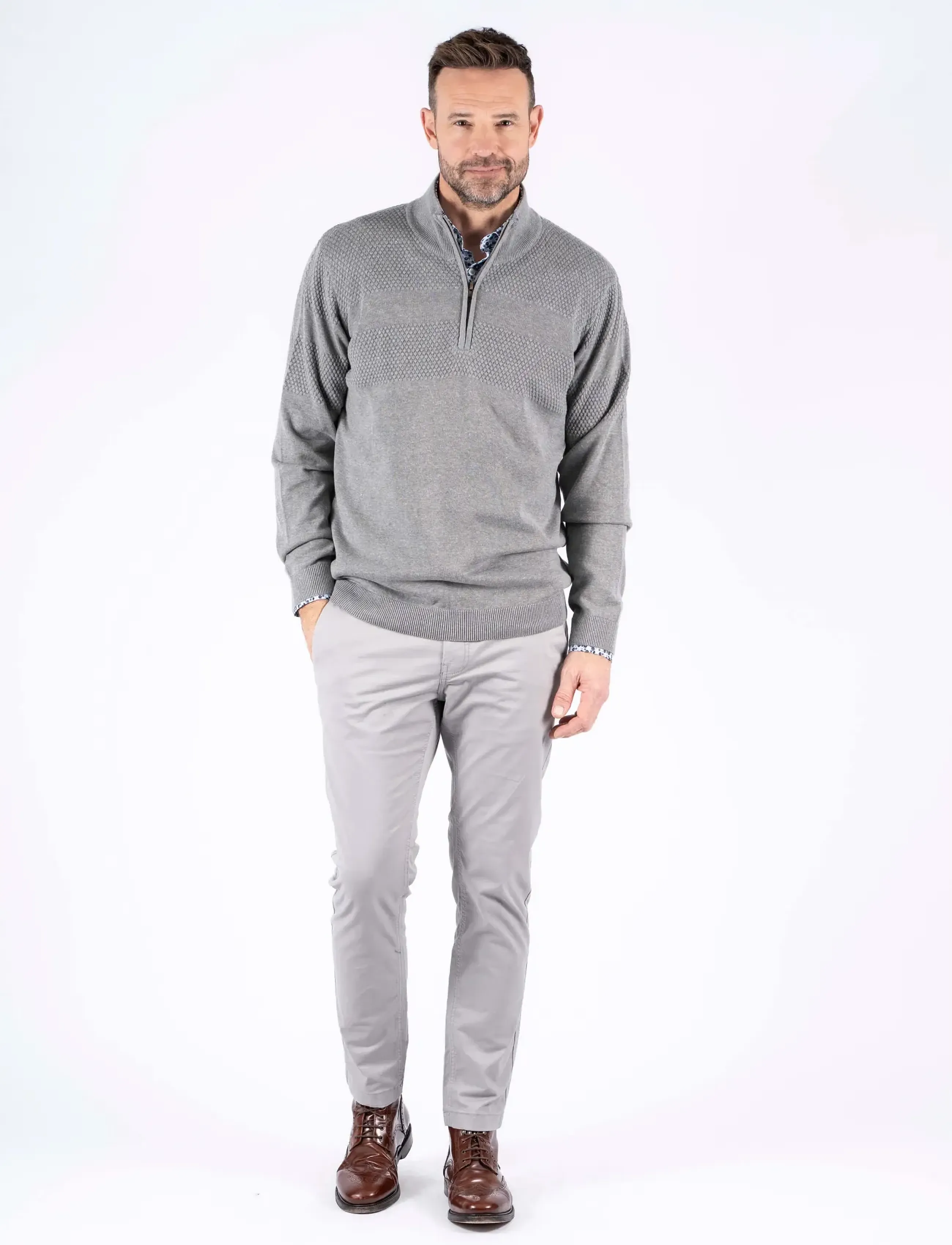 PRE END - PEnilson zip knit - sügisesed riided - grey mix - 0