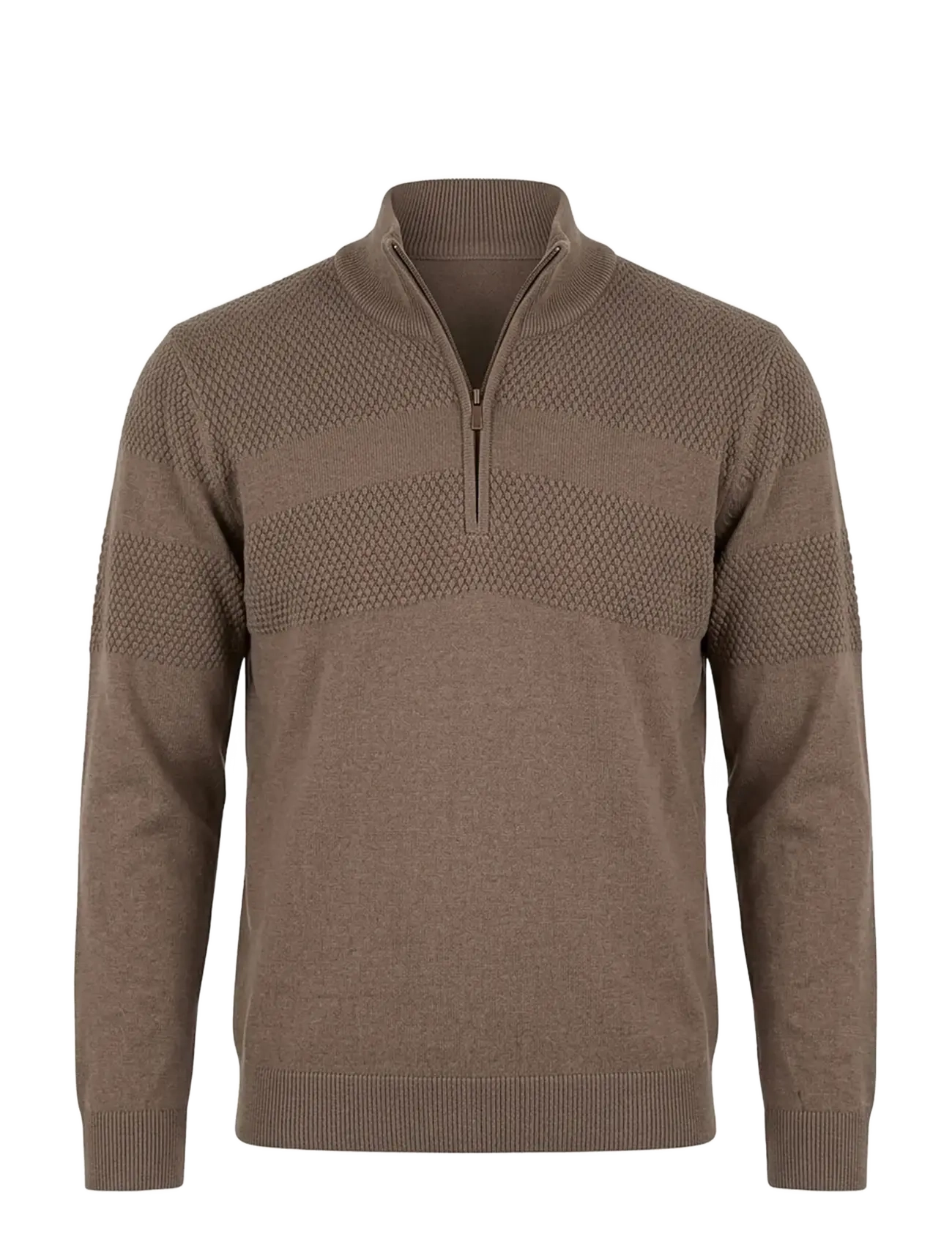 PRE END PEnilson zip knit - Shoppa under 200kr - MID BROWN / brown