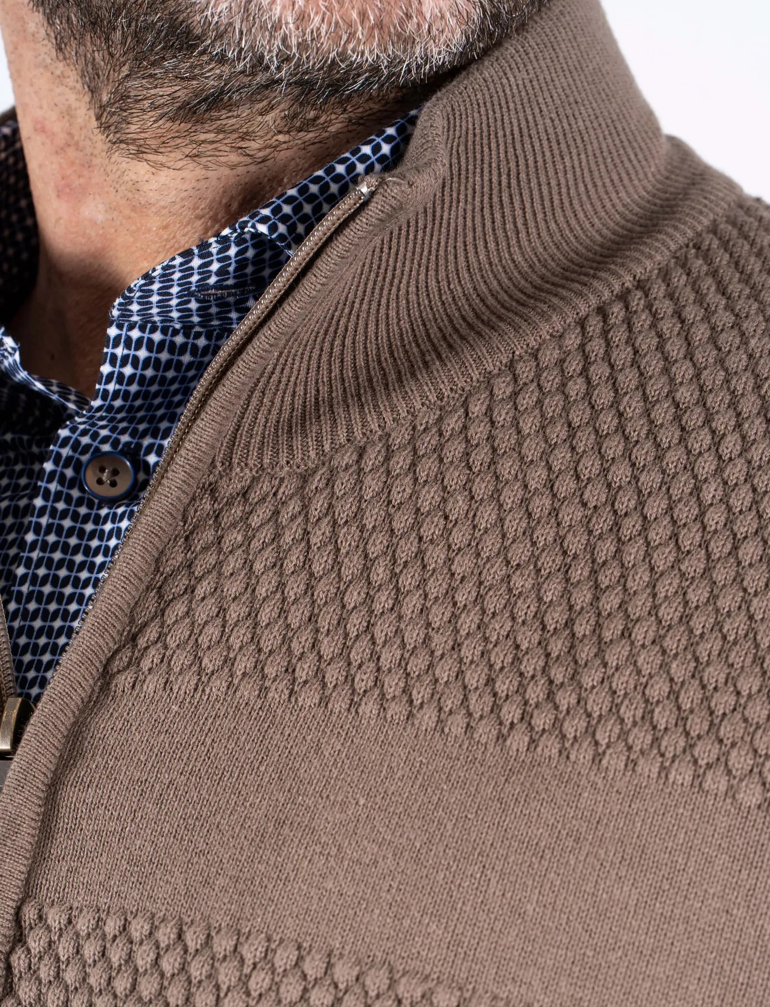 PRE END - PEnilson zip knit - höstkläder - mid brown - 4