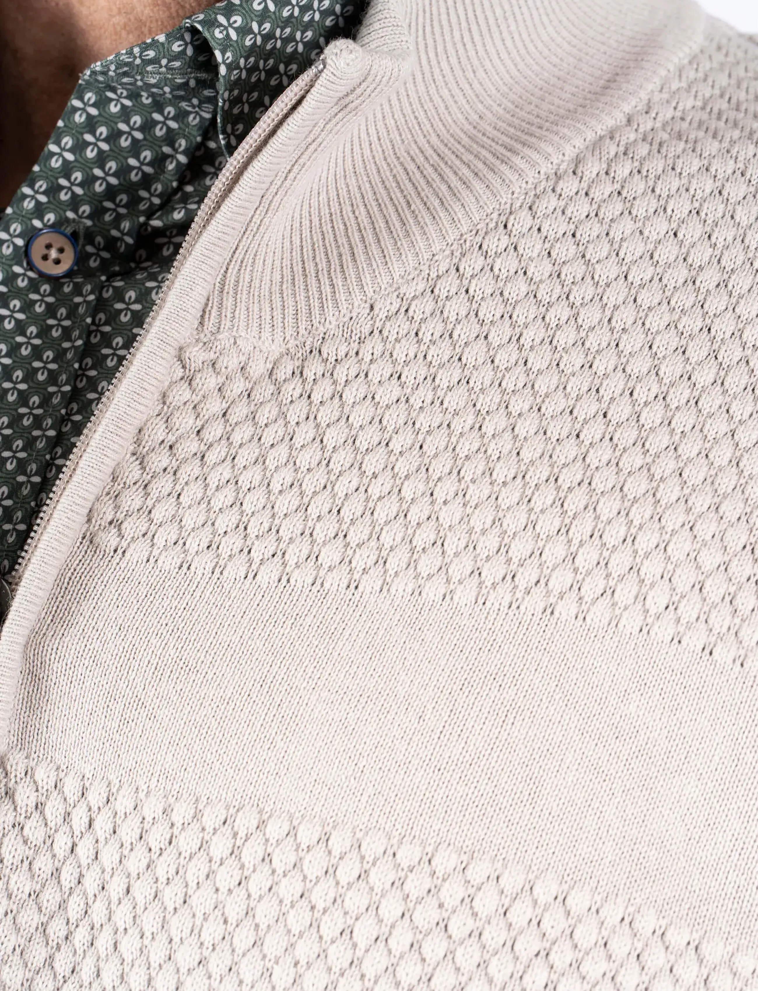 PRE END - PEnilson zip knit - efterårstøj - ultra light sand - 4