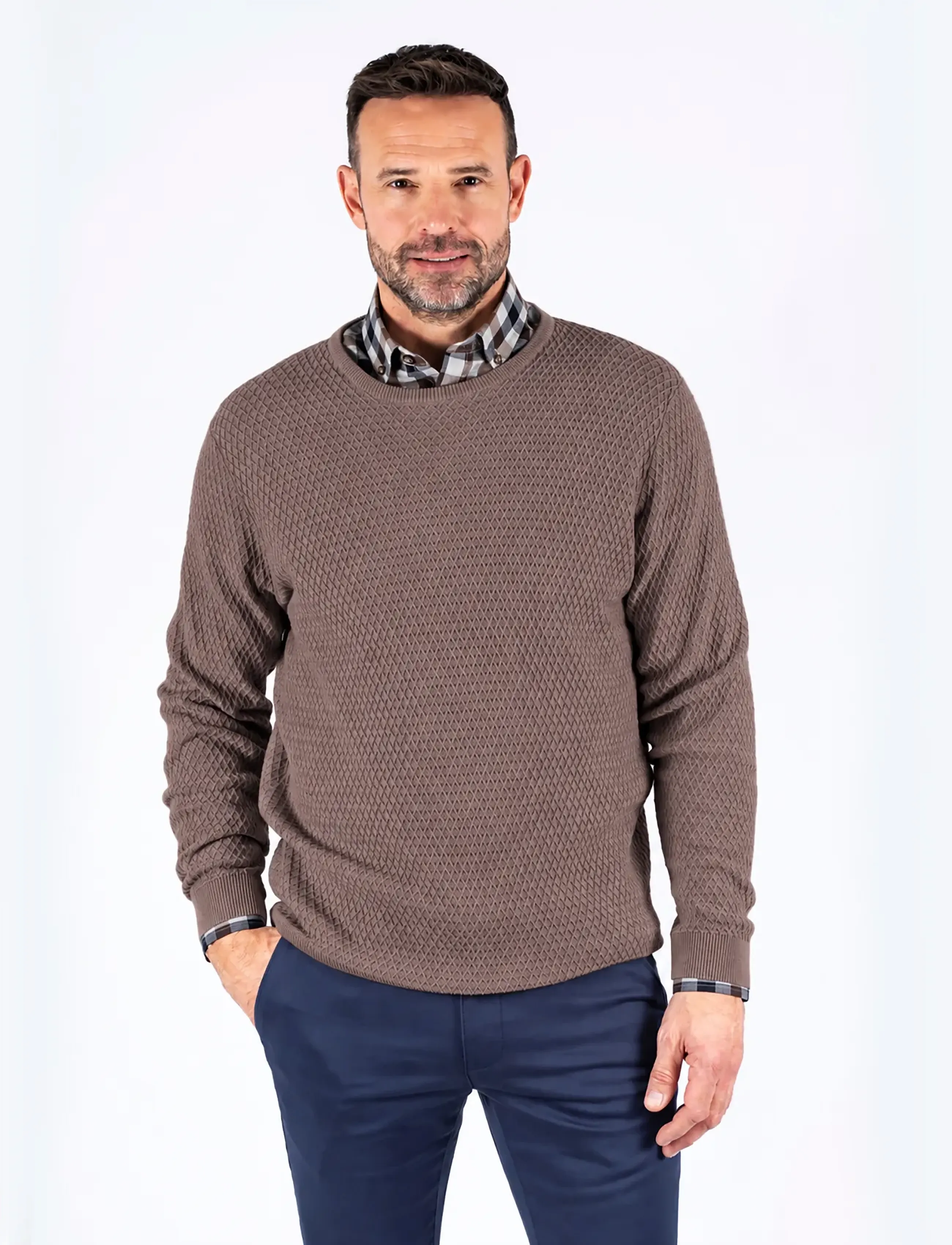 PRE END - PEludwig o knit - efterårstøj - mid brown - 0