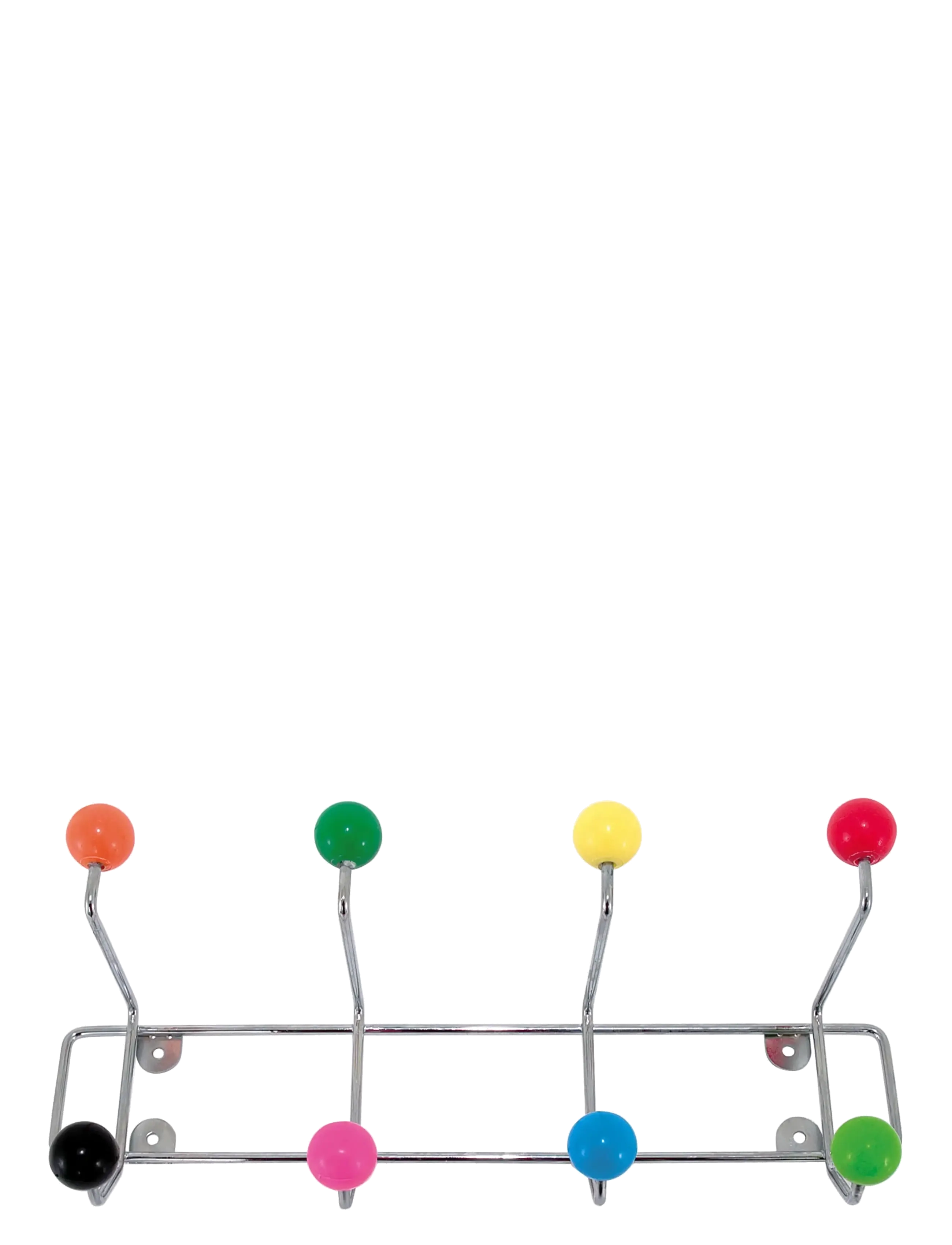 present time Hat rack Saturnus with coloured assorted balls - Ladustamine - CHROME / multi