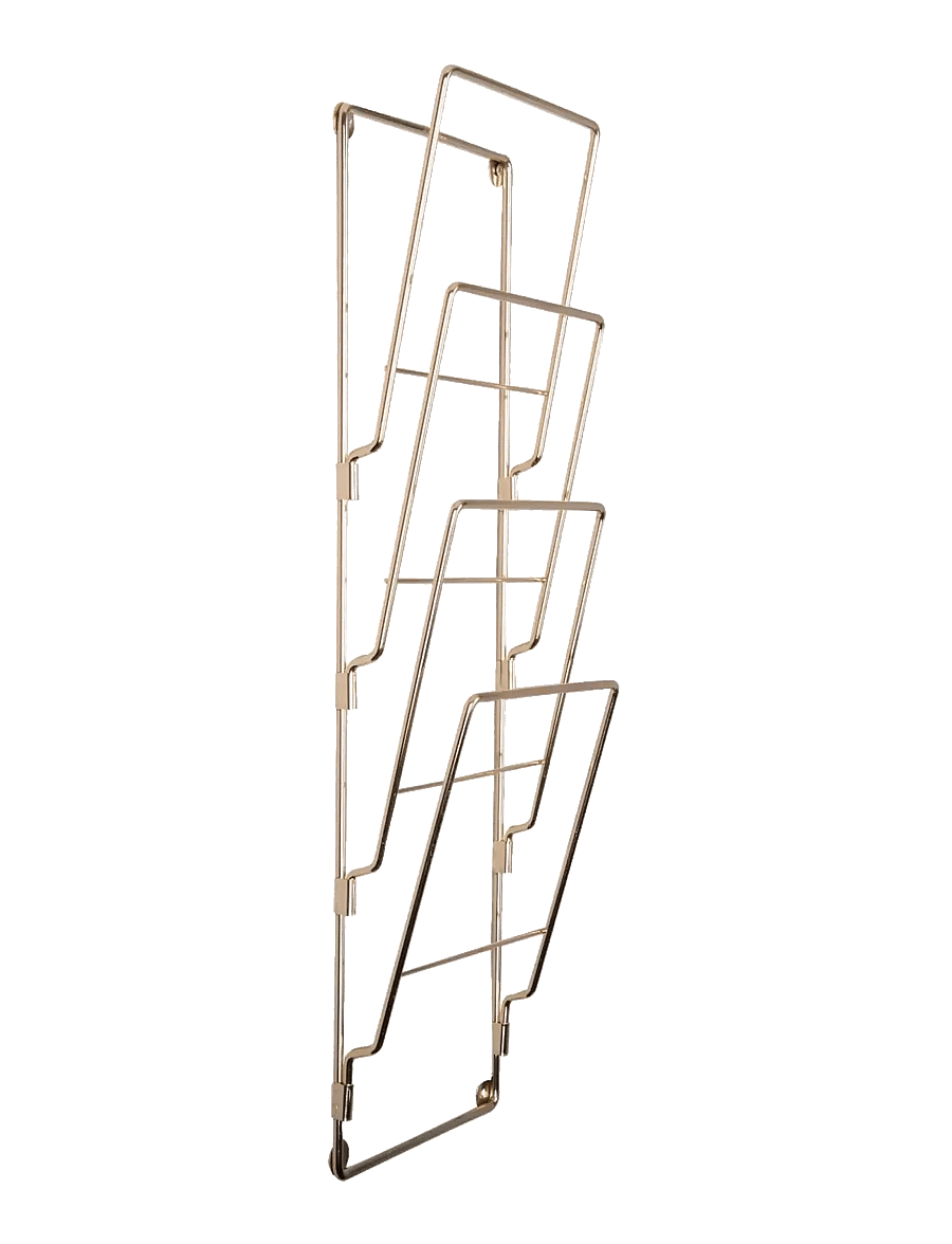 present time - Magazine Rack Wire - ajakirja hoidik - gold - 0