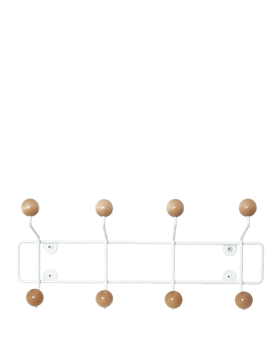 present time - Hat Rack Saturnus Wood - kleiderhaken und ständer - white - 1