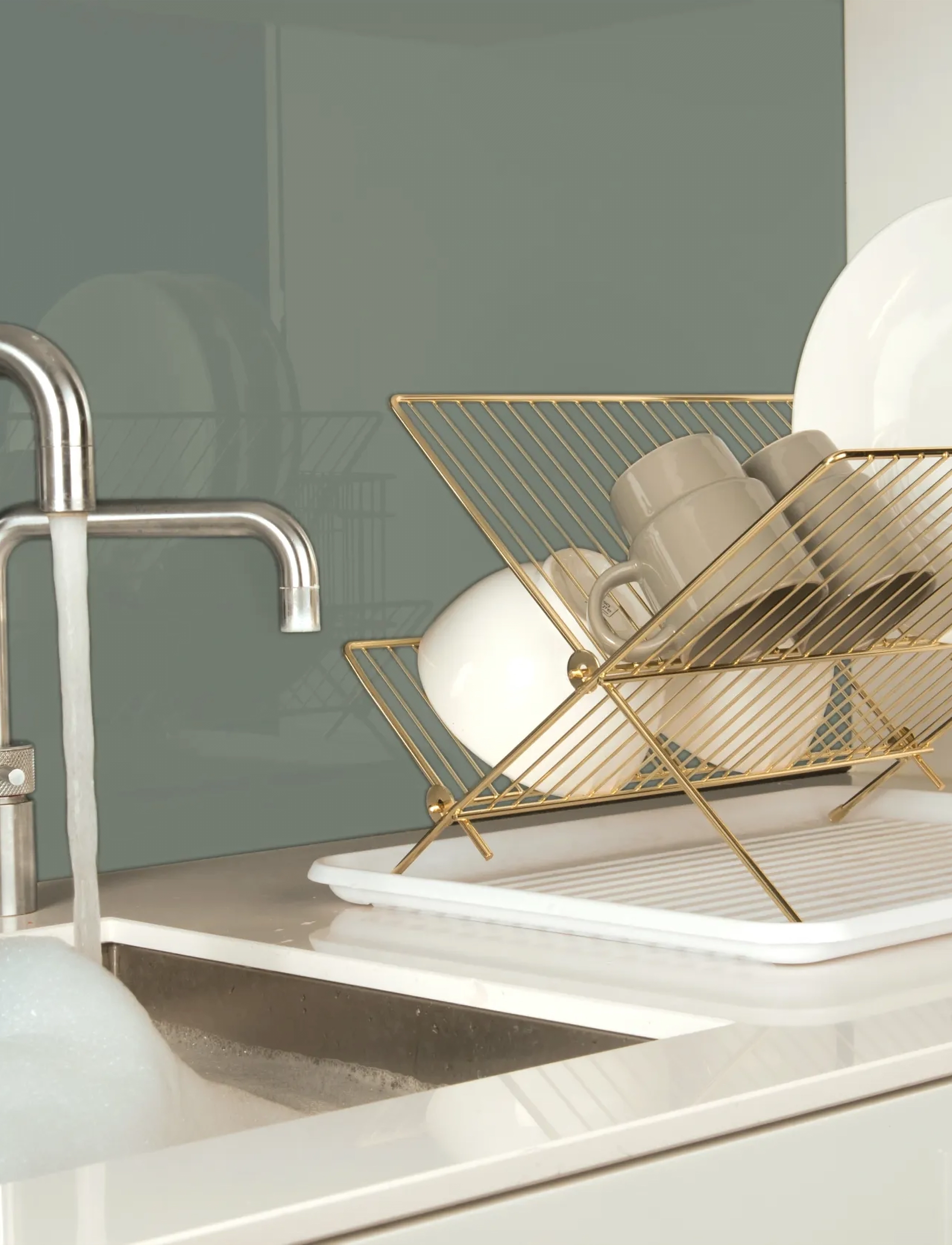 present time Dish Rack Classic, W31 cm, Dishes, Gold - Rack, Homeware