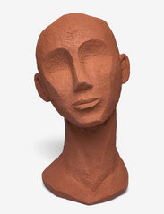 Statue Face Art large - TERRACOTTA ORANGE
