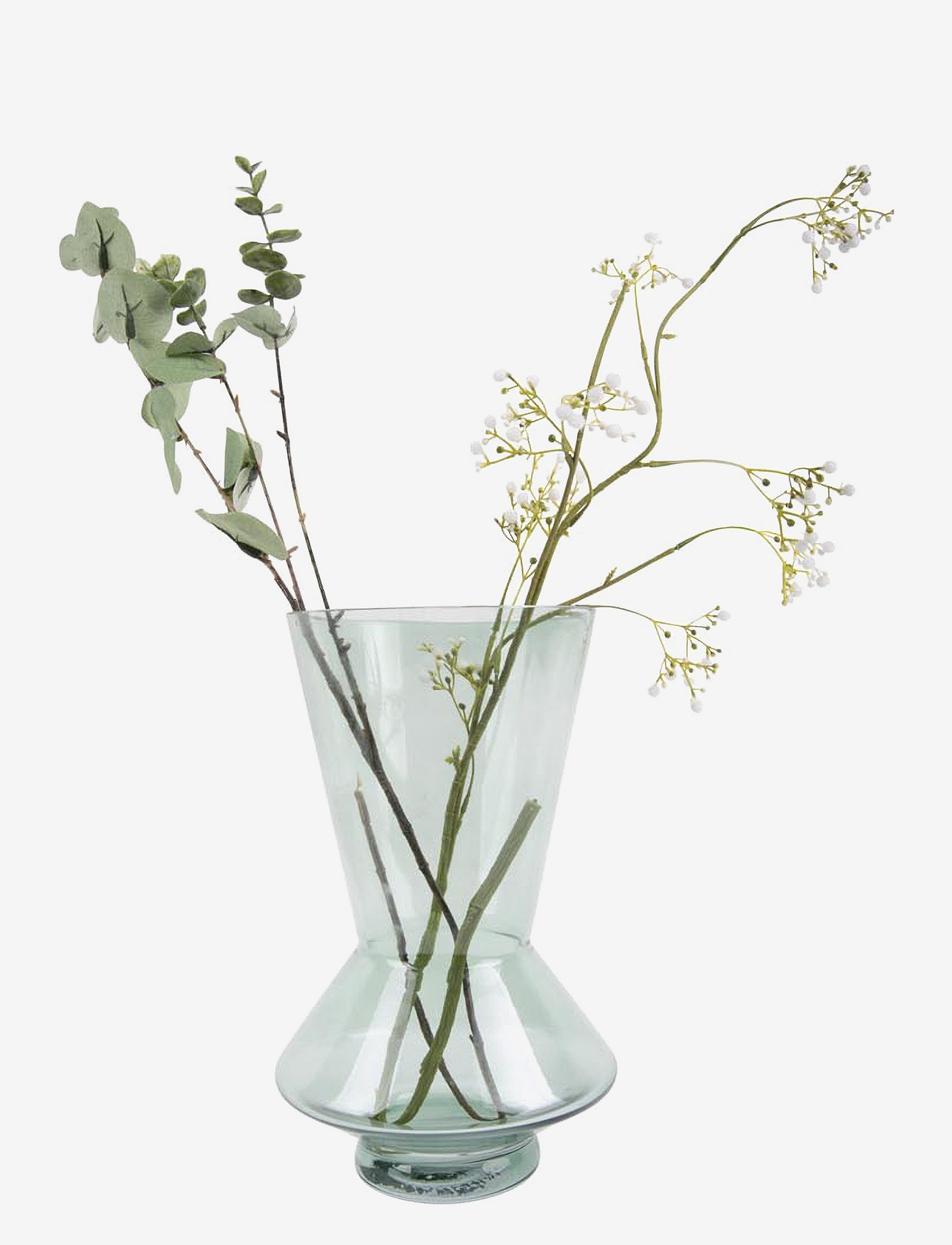 Vase Glow glass large - JUNGLE GREEN