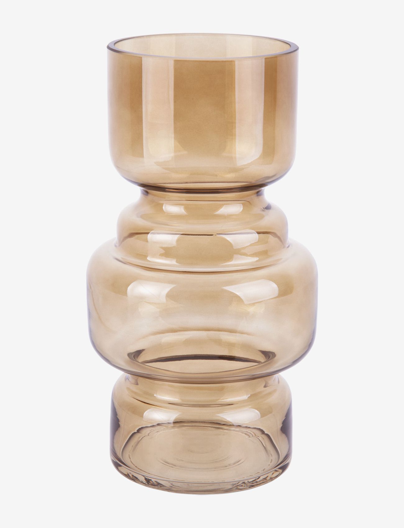 present time - Vase Courtly glass large - honey brown - 0