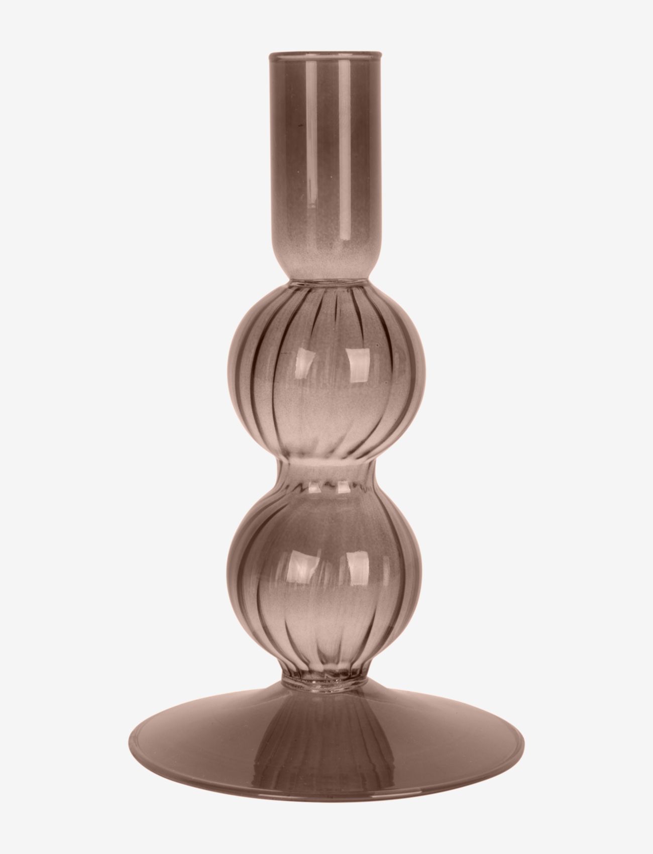 present time - Candle holder Swirl Bubbles - mažiausios kainos - chocolate brown - 0