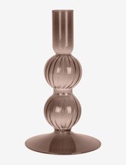 Candle holder Swirl Bubbles - CHOCOLATE BROWN