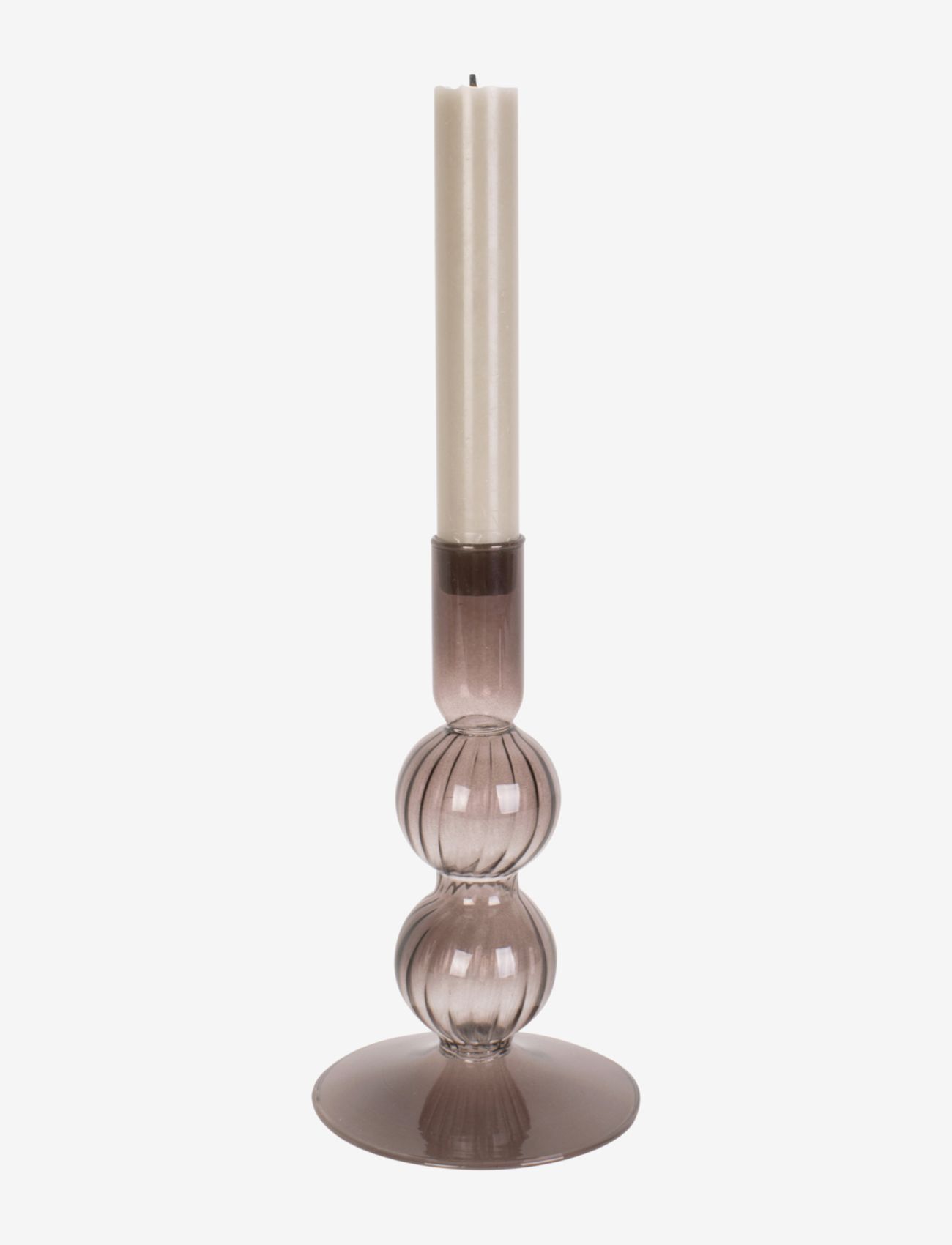 present time - Candle holder Swirl Bubbles - mažiausios kainos - chocolate brown - 1