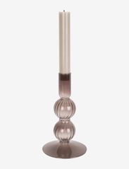 present time - Candle holder Swirl Bubbles - zemākās cenas - chocolate brown - 1