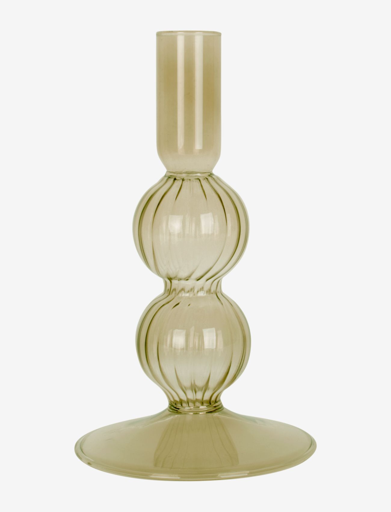 present time - Candle holder Swirl Bubbles - najniższe ceny - moss green - 0