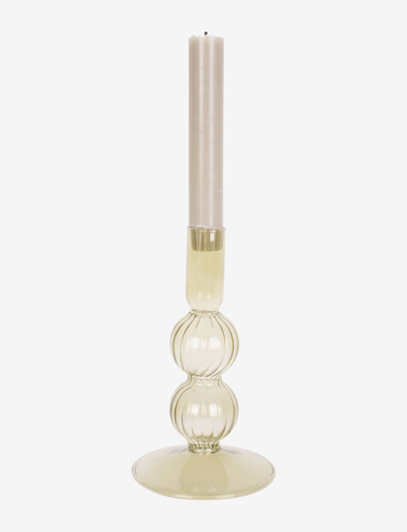 present time - Candle holder Swirl Bubbles - zemākās cenas - moss green - 1