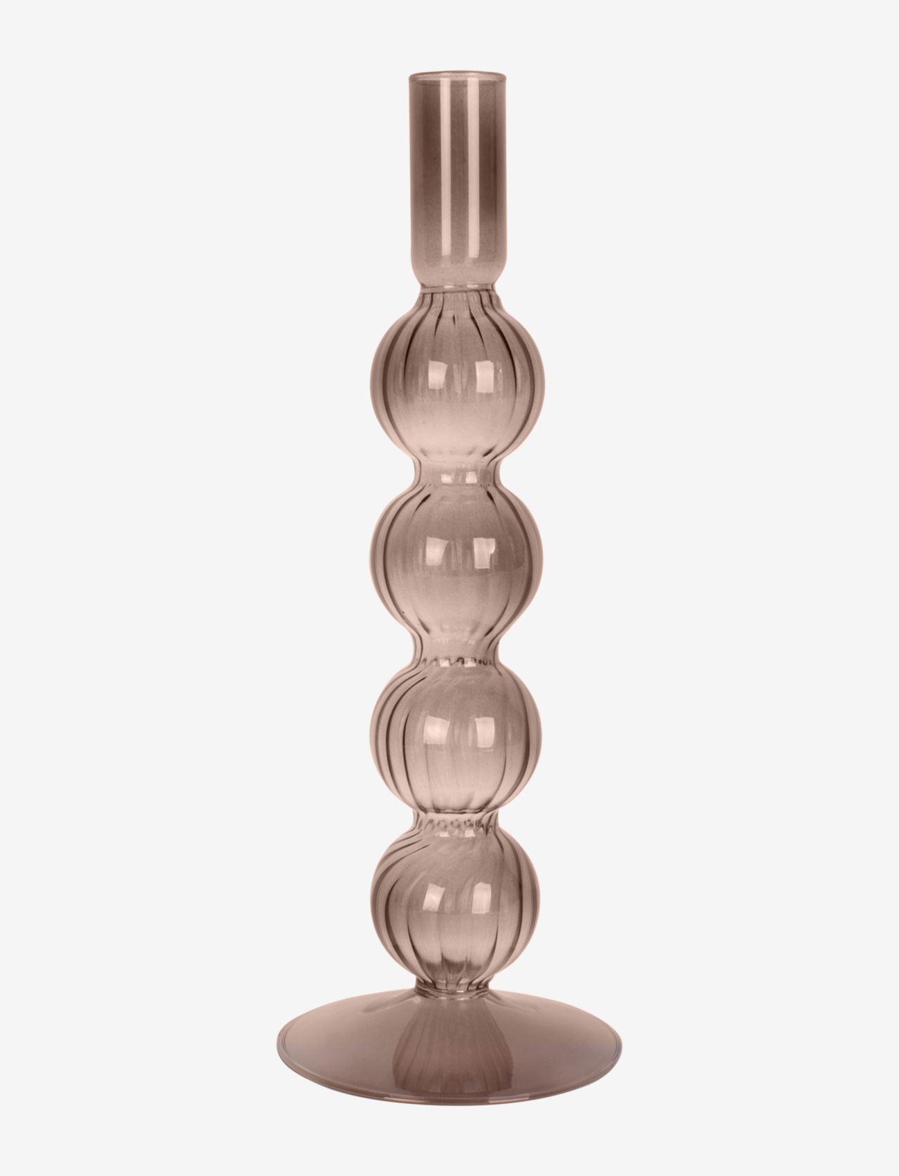 present time - Candle holder Swirl Bubbles - laveste priser - choco brown - 0