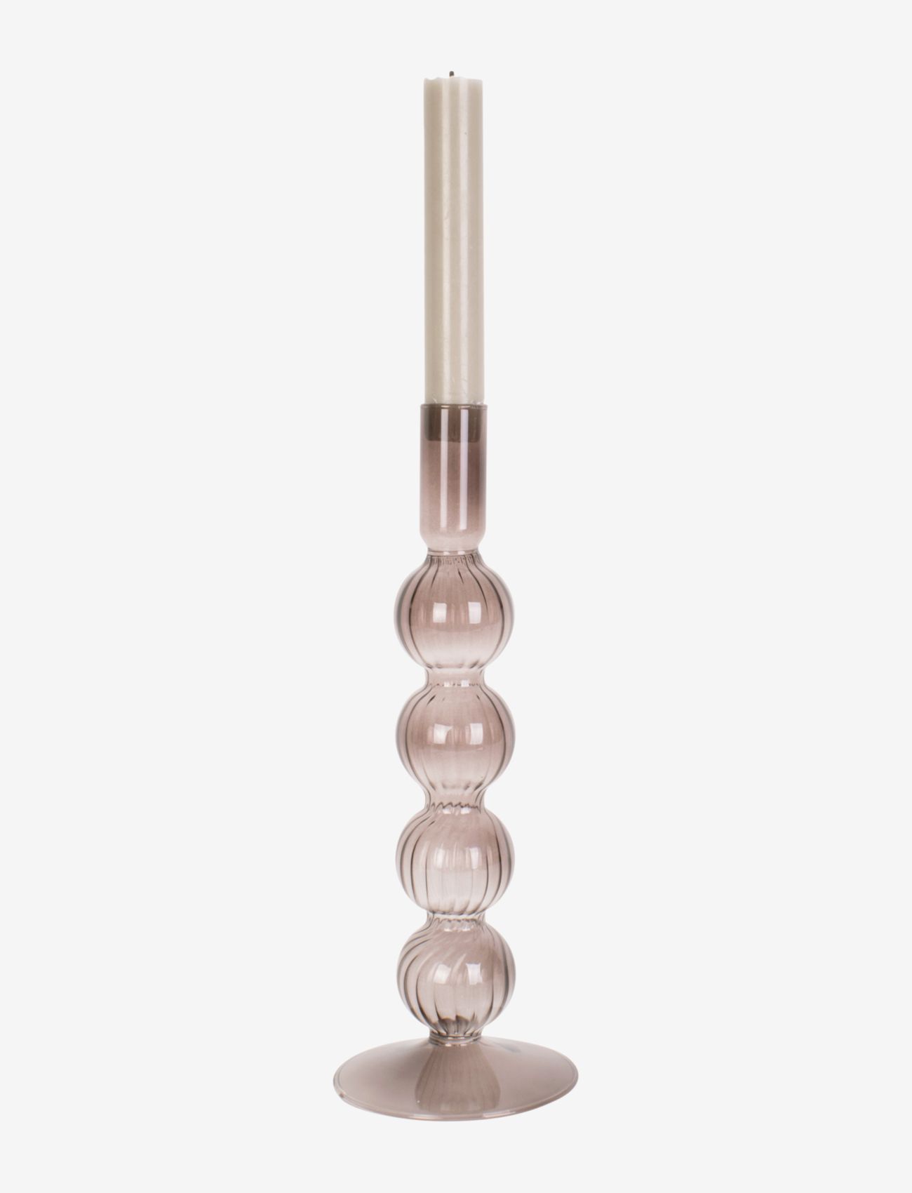 present time - Candle holder Swirl Bubbles - de laveste prisene - choco brown - 1