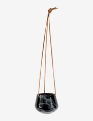 Hanging pot Skittle small marble print - BLACK