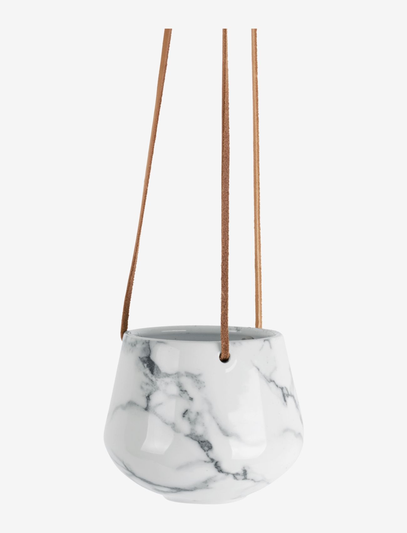 present time - Hanging pot Skittle small marble print - najniższe ceny - white - 1