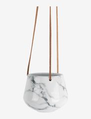 present time - Hanging pot Skittle small marble print - zemākās cenas - white - 1