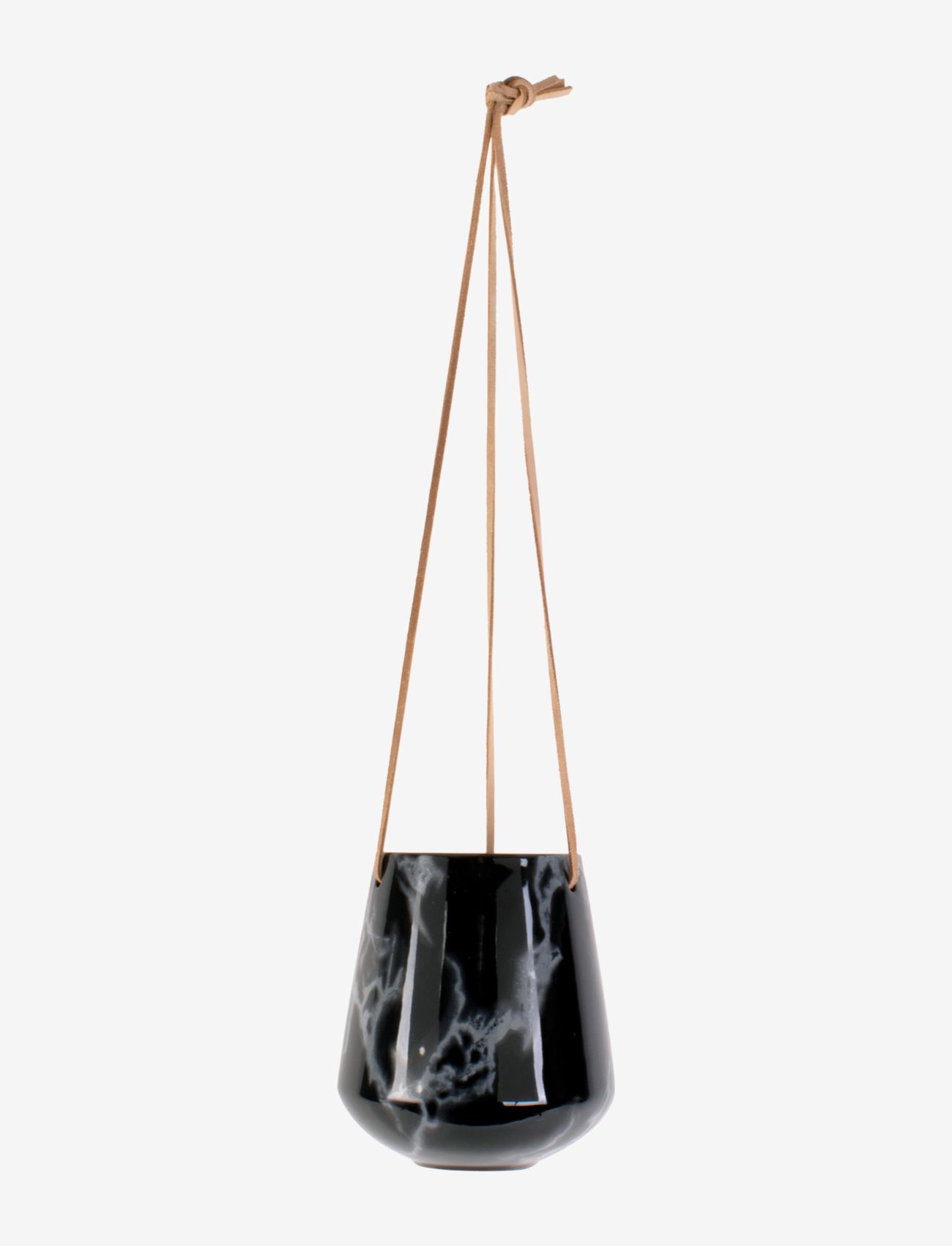 present time - Hanging pot Skittle medium marble print - die niedrigsten preise - black - 0