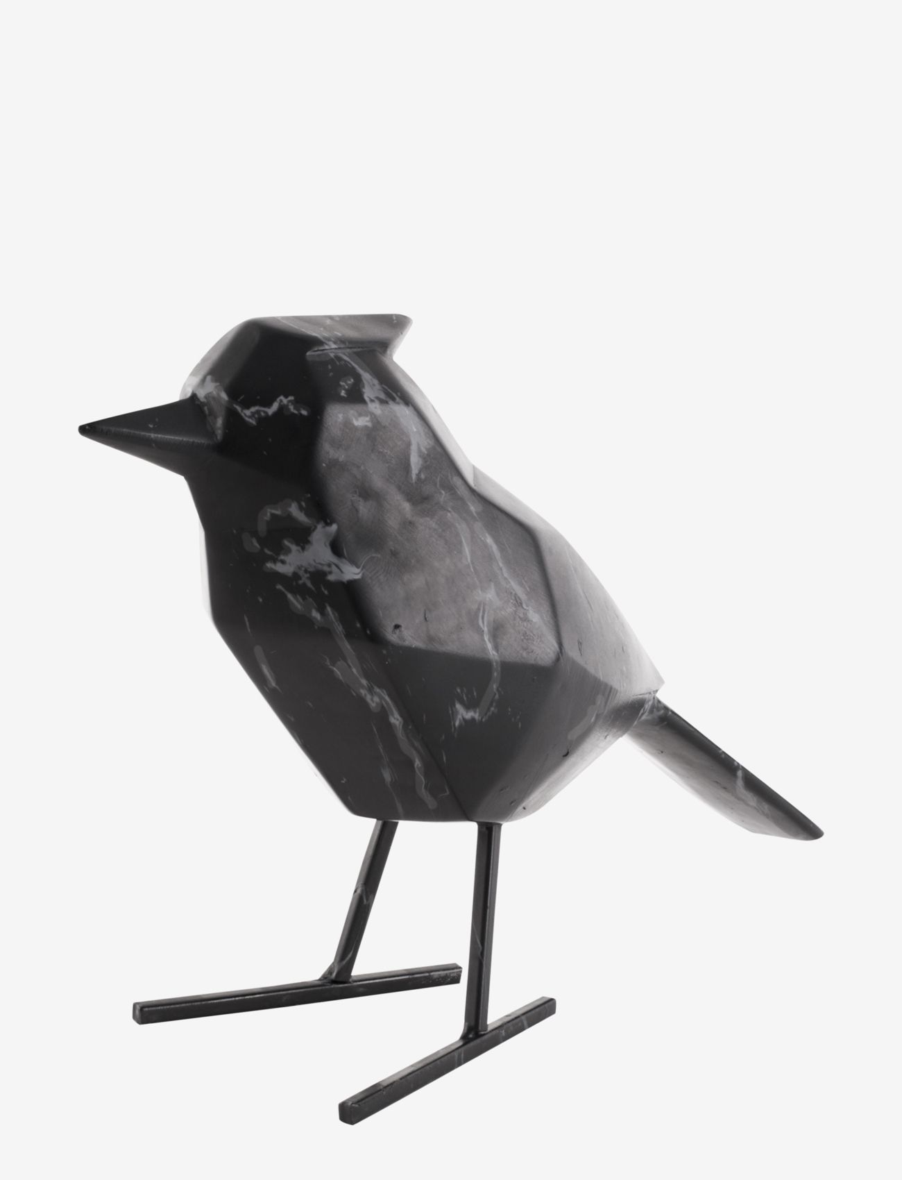 present time - Statue bird marble print - porseleinen figuren en sculpturen - black - 0