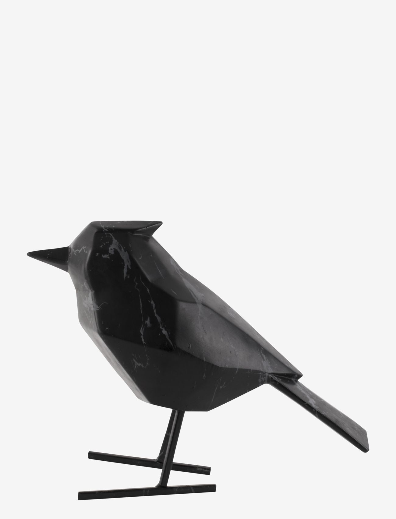 present time - Statue bird marble print - porcelāna figūriņas un skulptūras - black - 1