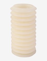 present time - Pillar candle Layered Circles 77h - lowest prices - ivory - 0