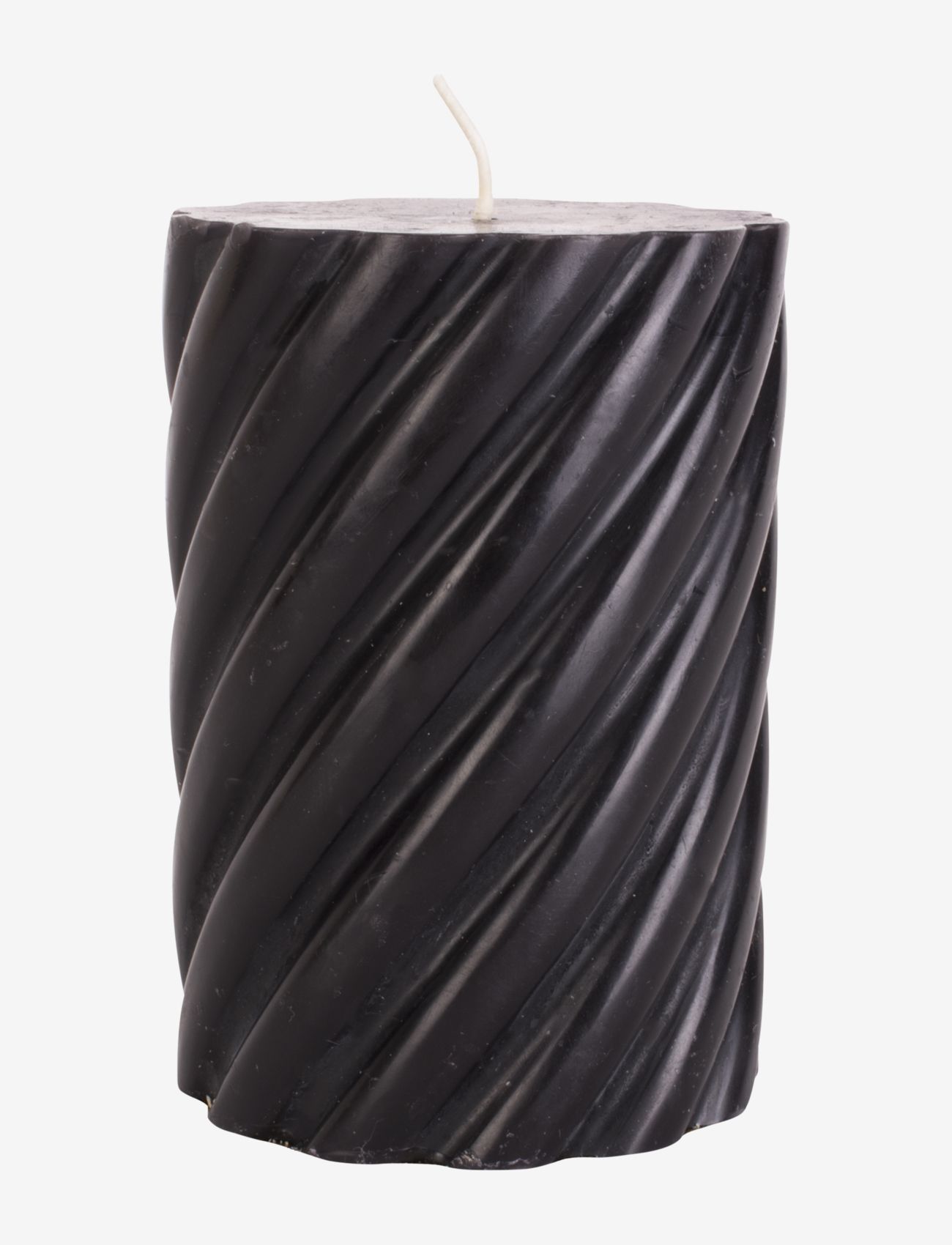 present time - Pillar candle Swirl medium 49h - zemākās cenas - black - 0