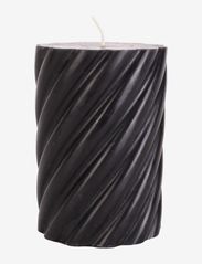 present time - Pillar candle Swirl medium 49h - najniższe ceny - black - 0