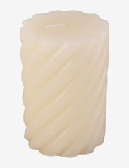 present time - Pillar candle Swirl medium 49h - laagste prijzen - ivory - 0