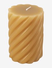 present time - Pillar candle Swirl medium 49h - mažiausios kainos - sand brown - 0