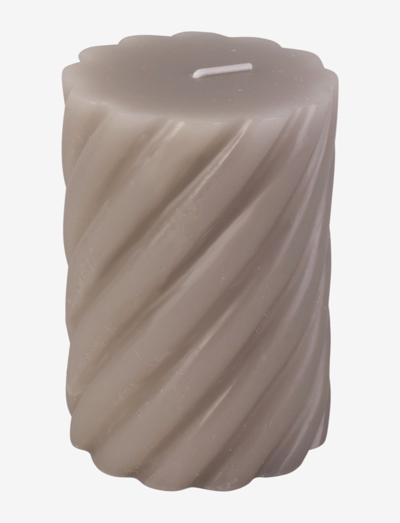 present time - Pillar candle Swirl medium 49h - laveste priser - warm grey - 0