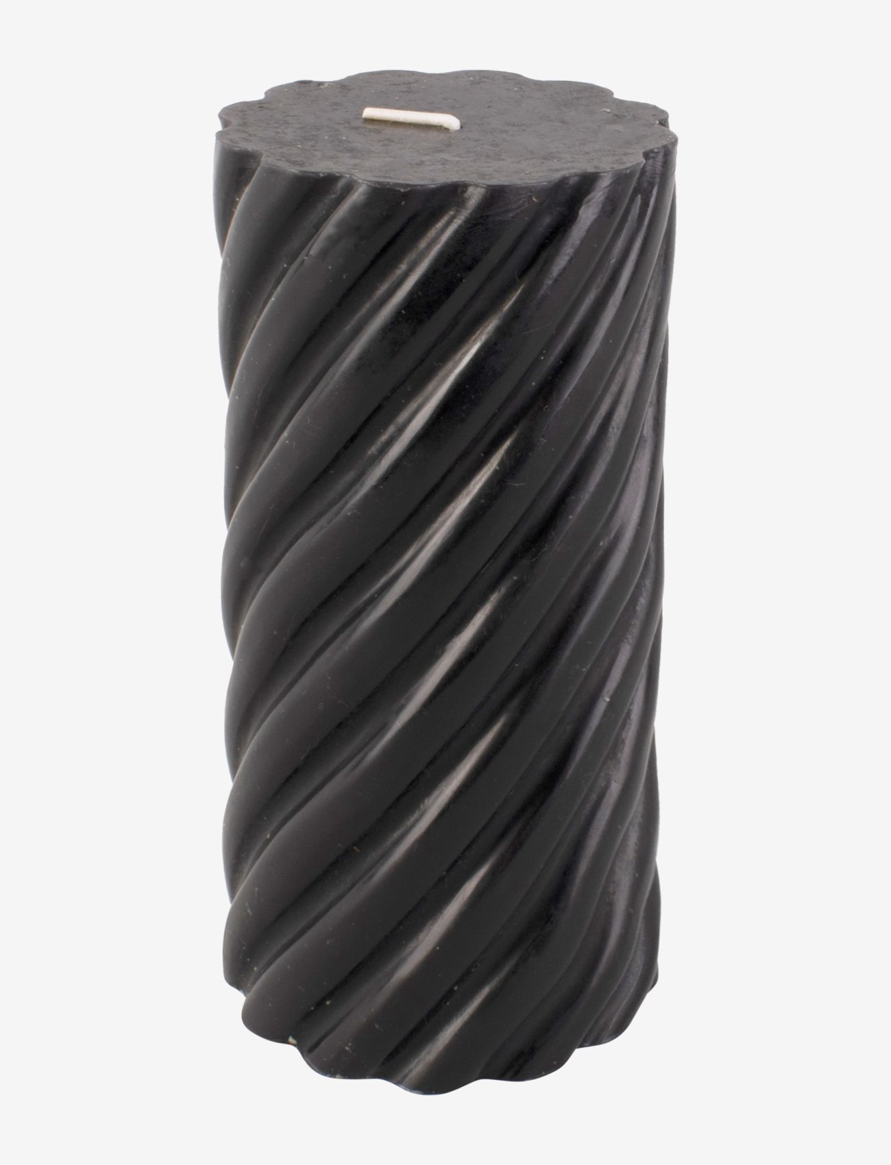 present time - Pillar candle Swirl 77h - najniższe ceny - black - 0