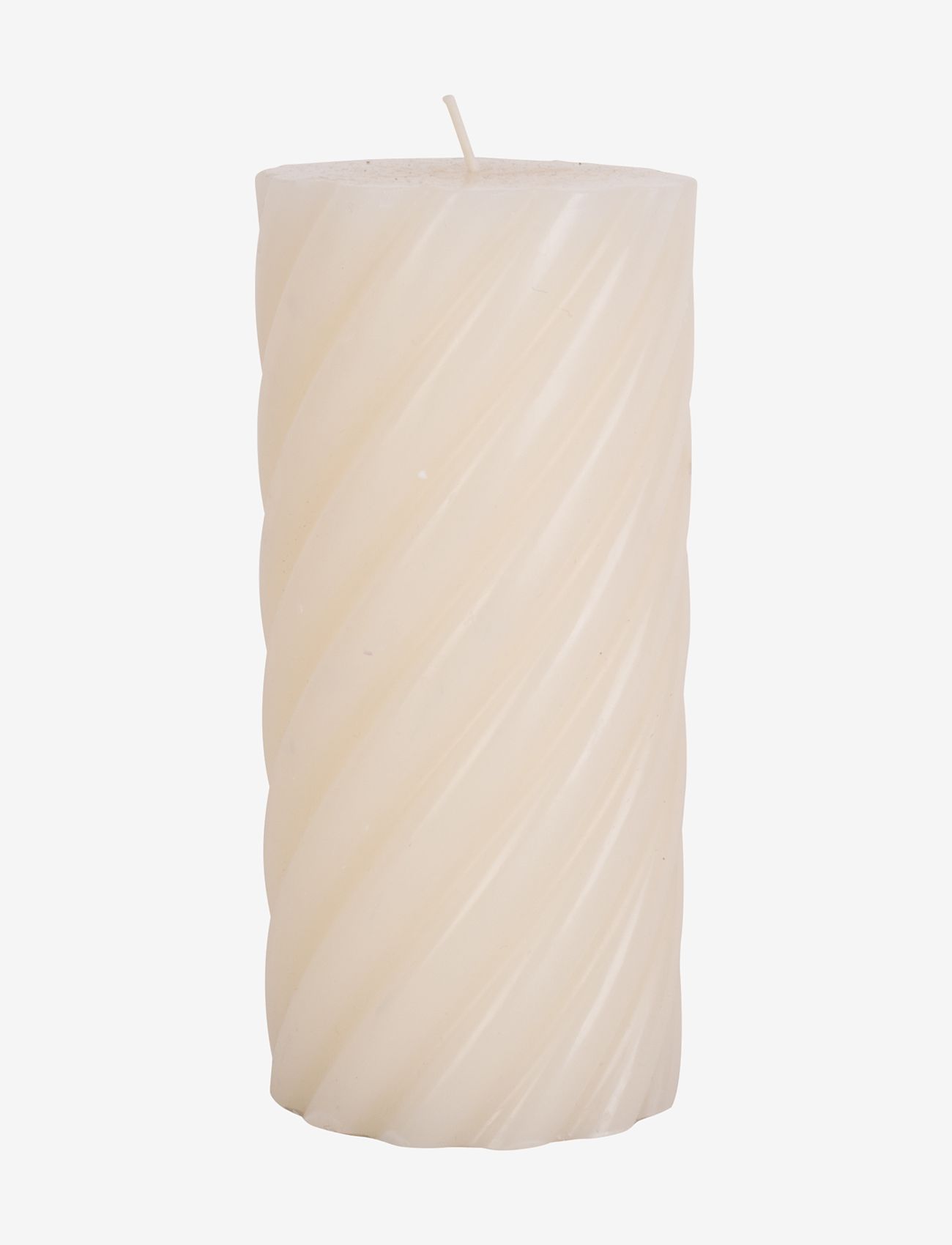 present time - Pillar candle Swirl 77h - laagste prijzen - ivory - 0