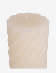 present time - Pillar candle Swirl 77h - lowest prices - ivory - 2