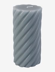present time - Pillar candle Swirl 77h - lowest prices - jeans blue - 0