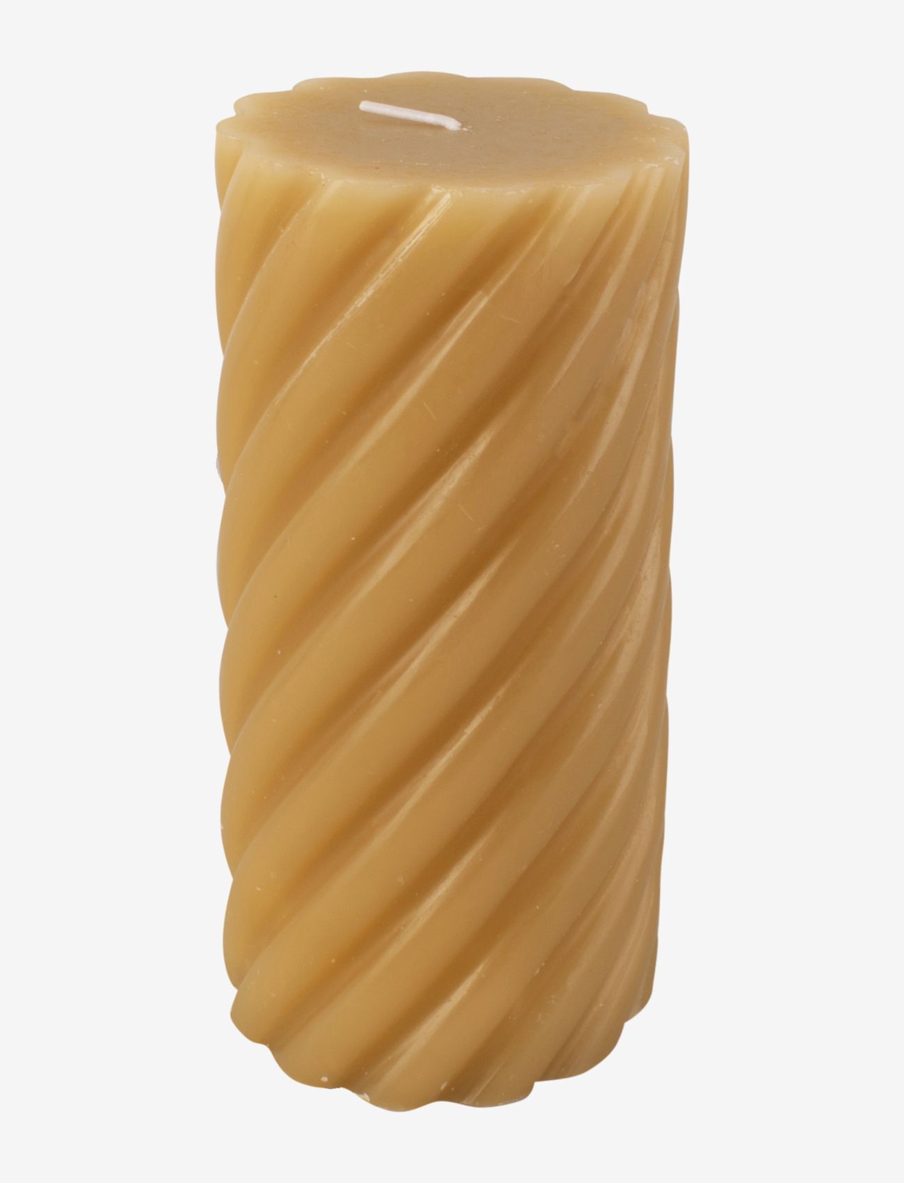 present time - Pillar candle Swirl 77h - lowest prices - sand brown - 0