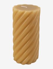 present time - Pillar candle Swirl 77h - lägsta priserna - sand brown - 0