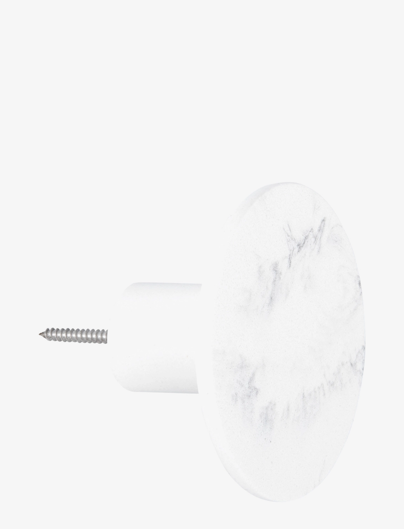 present time - Hook set Marble look polyresin white - white - 2