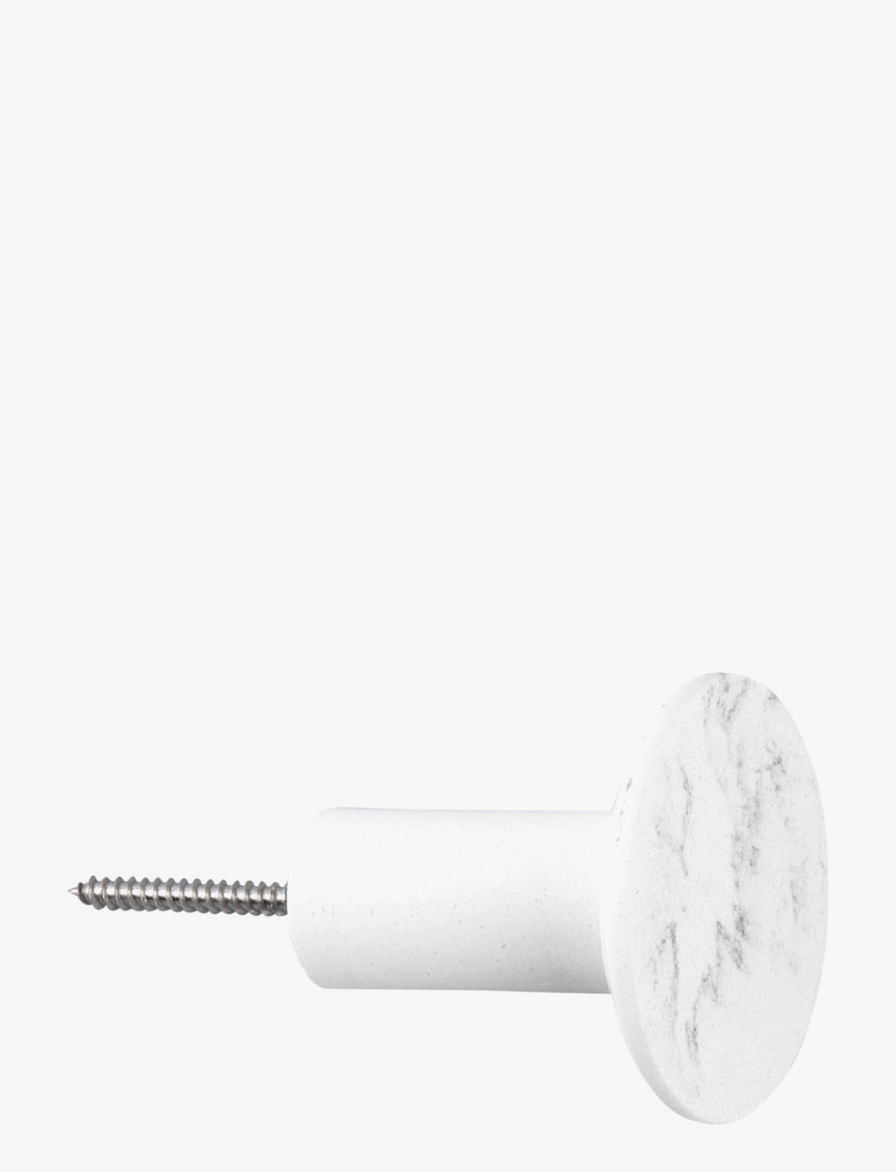 present time - Hook set Marble look polyresin white - white - 3