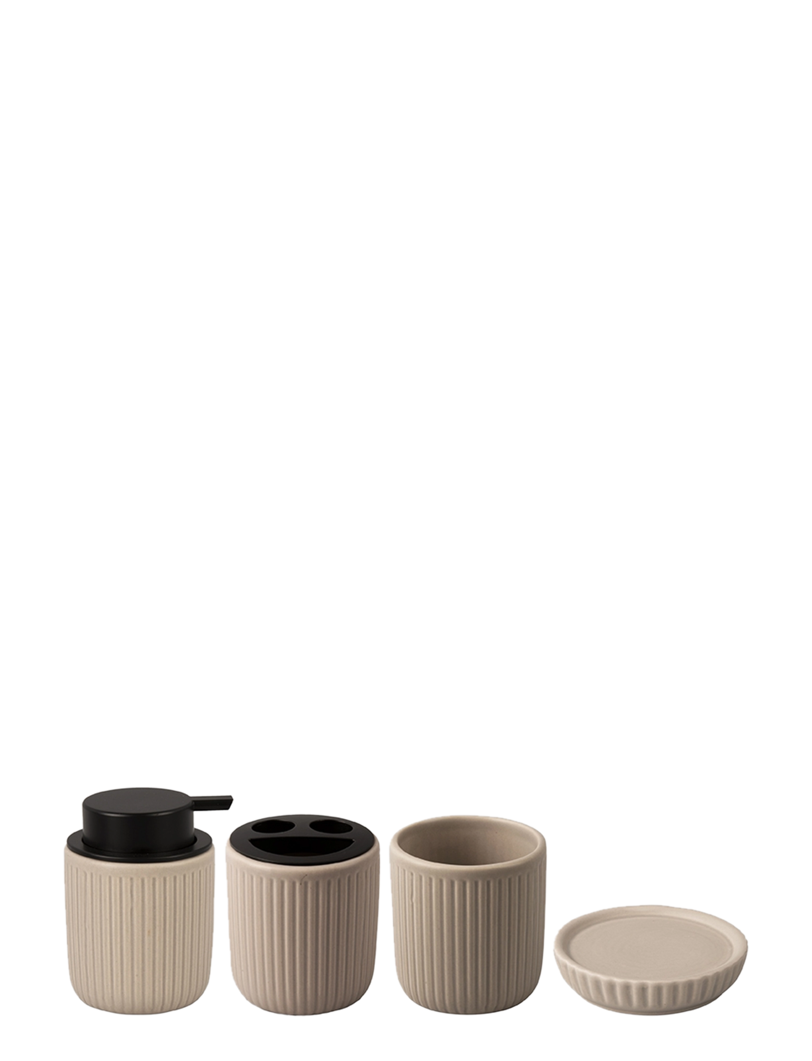 present time - Bathroom set Neat ceramic warm grey - grey - 0