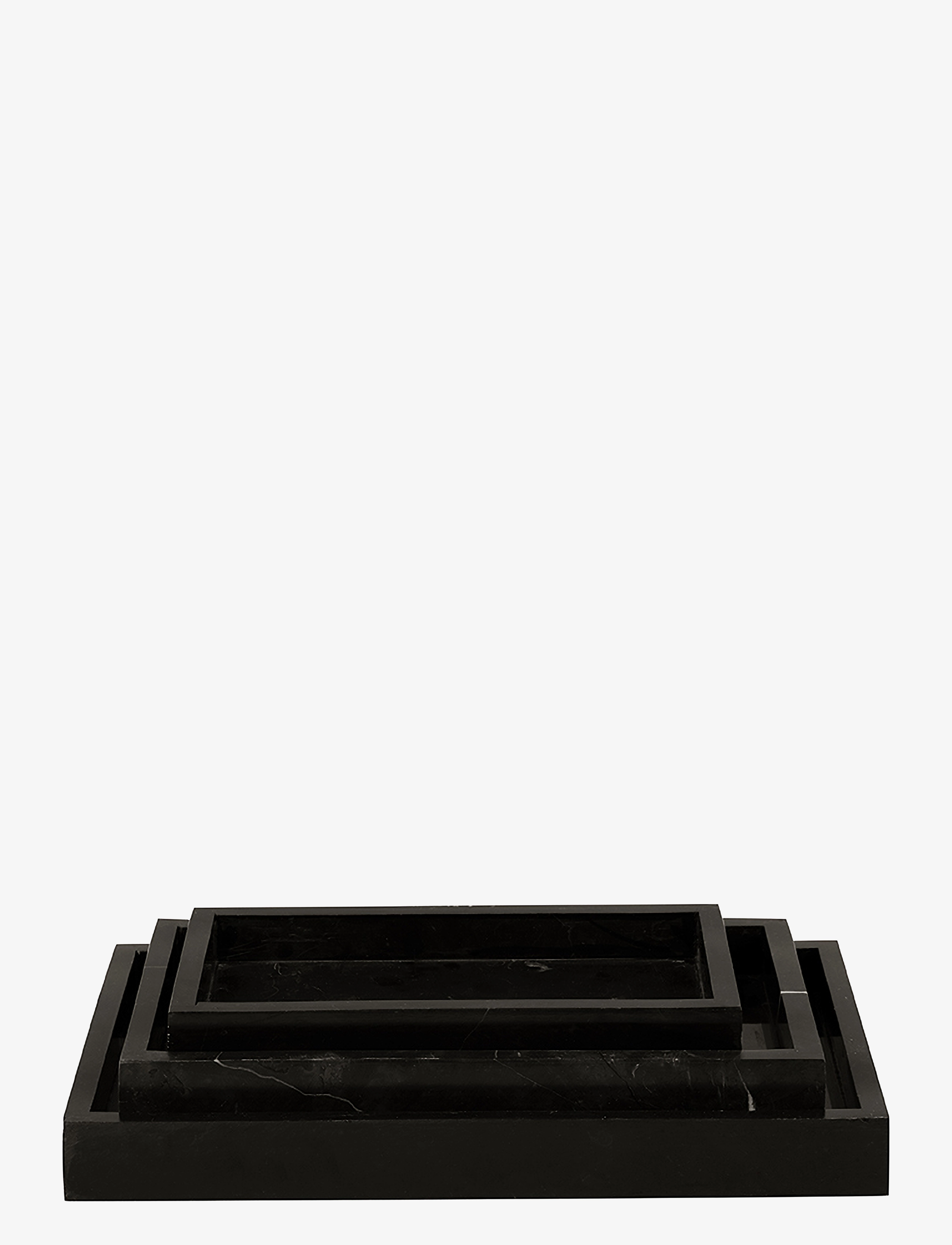 present time - Tray Marble medium black - black - 1