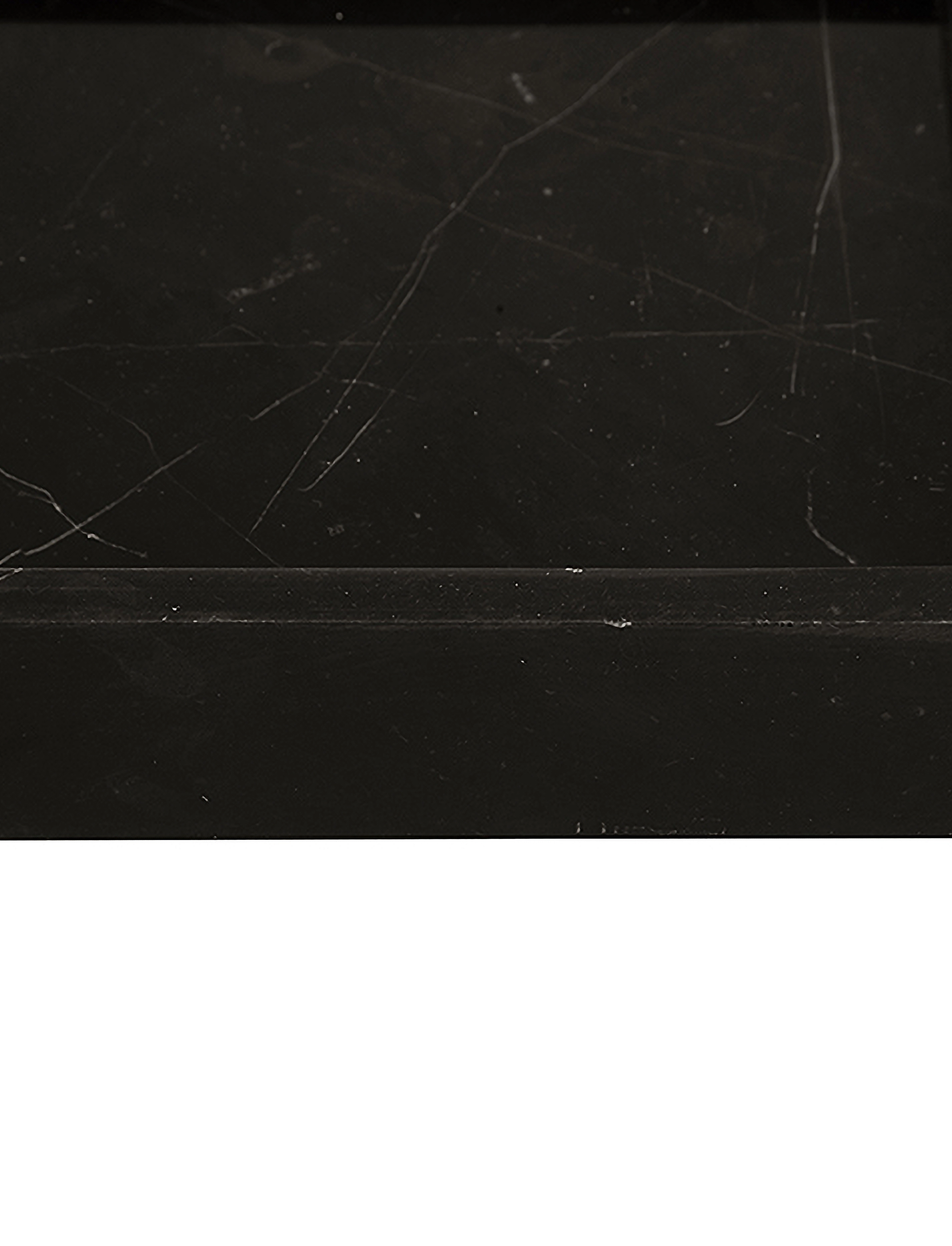 present time - Tray Marble medium black - black - 3