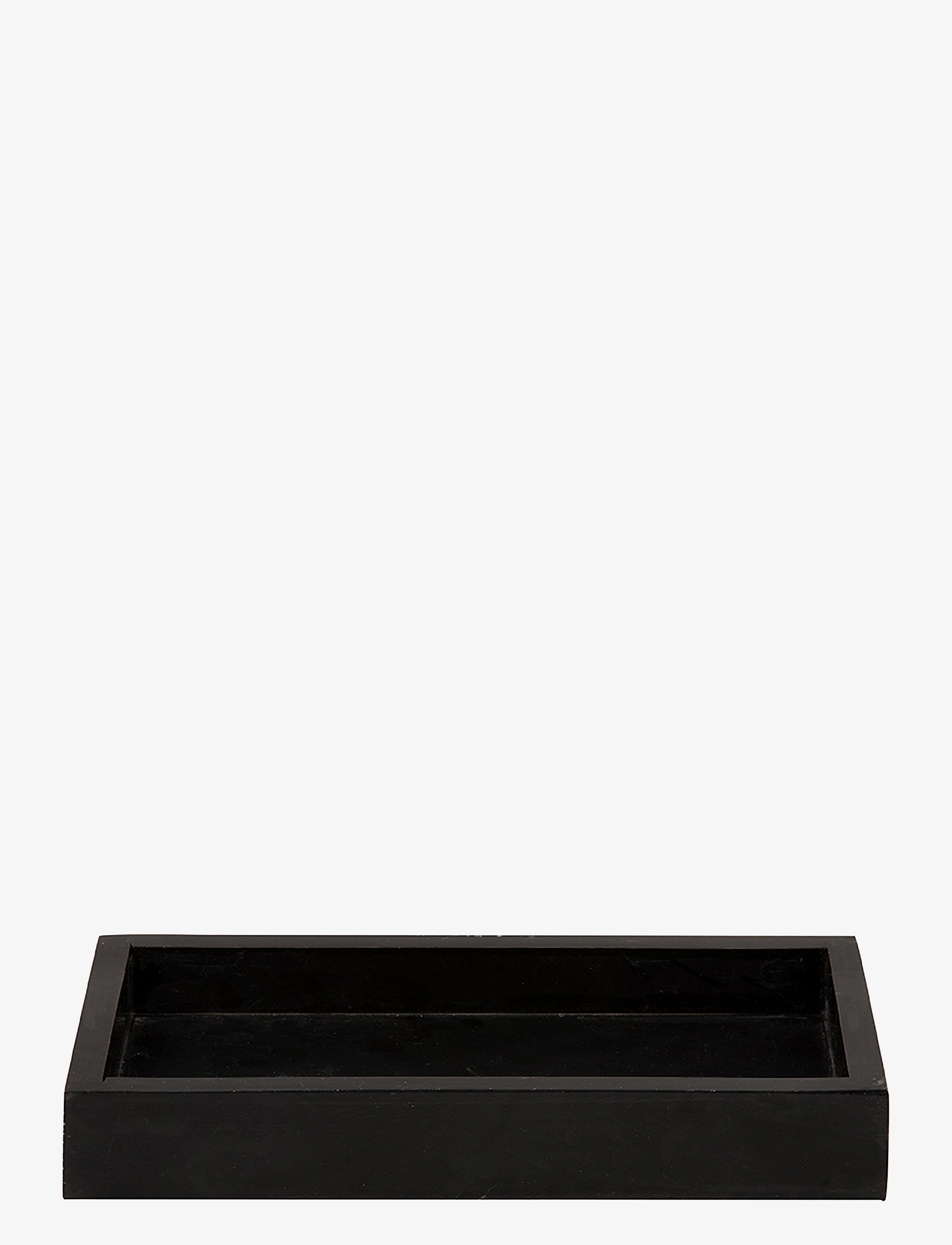 present time - Tray Marble large black - black - 0