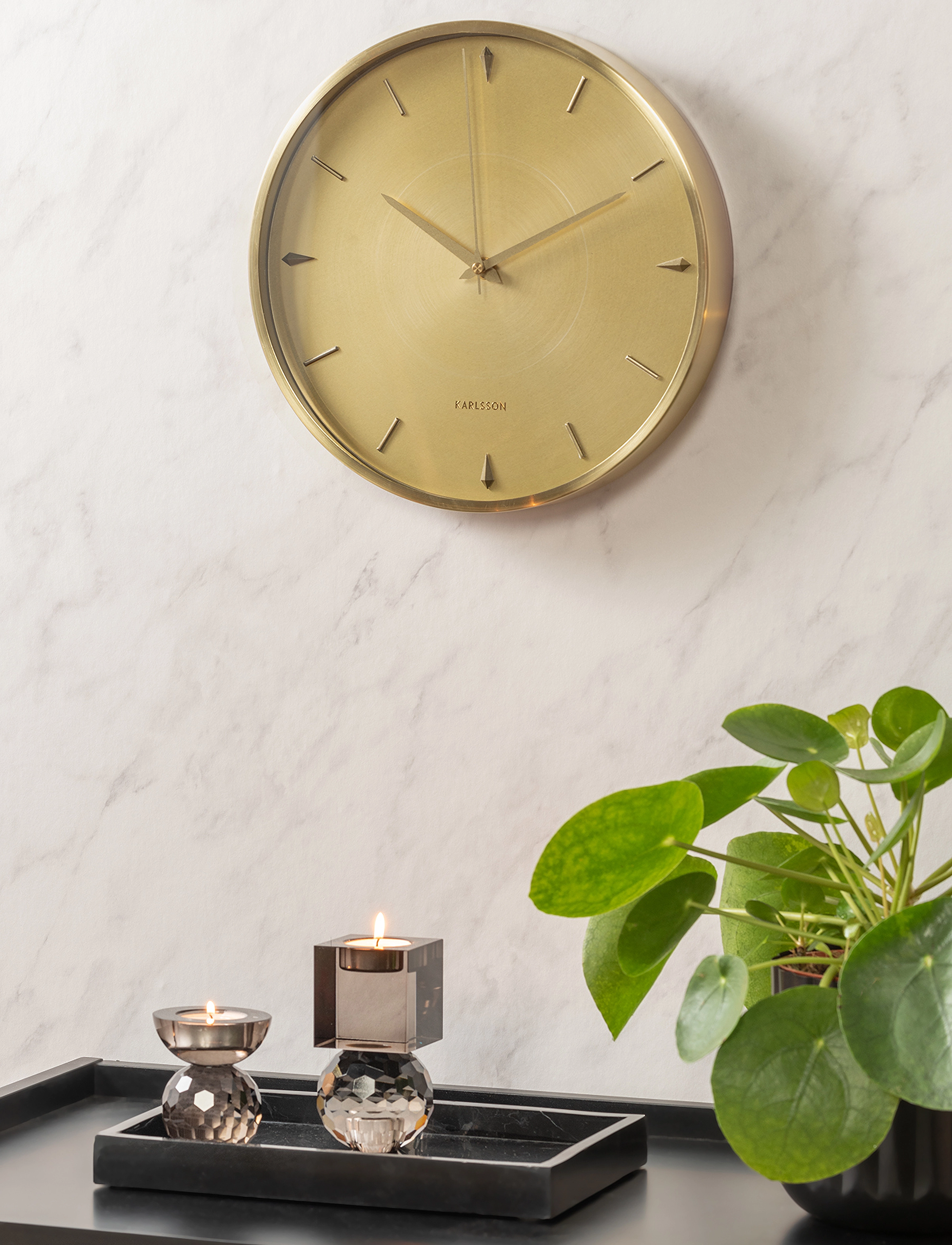 present time - Tray Marble large black - black - 4