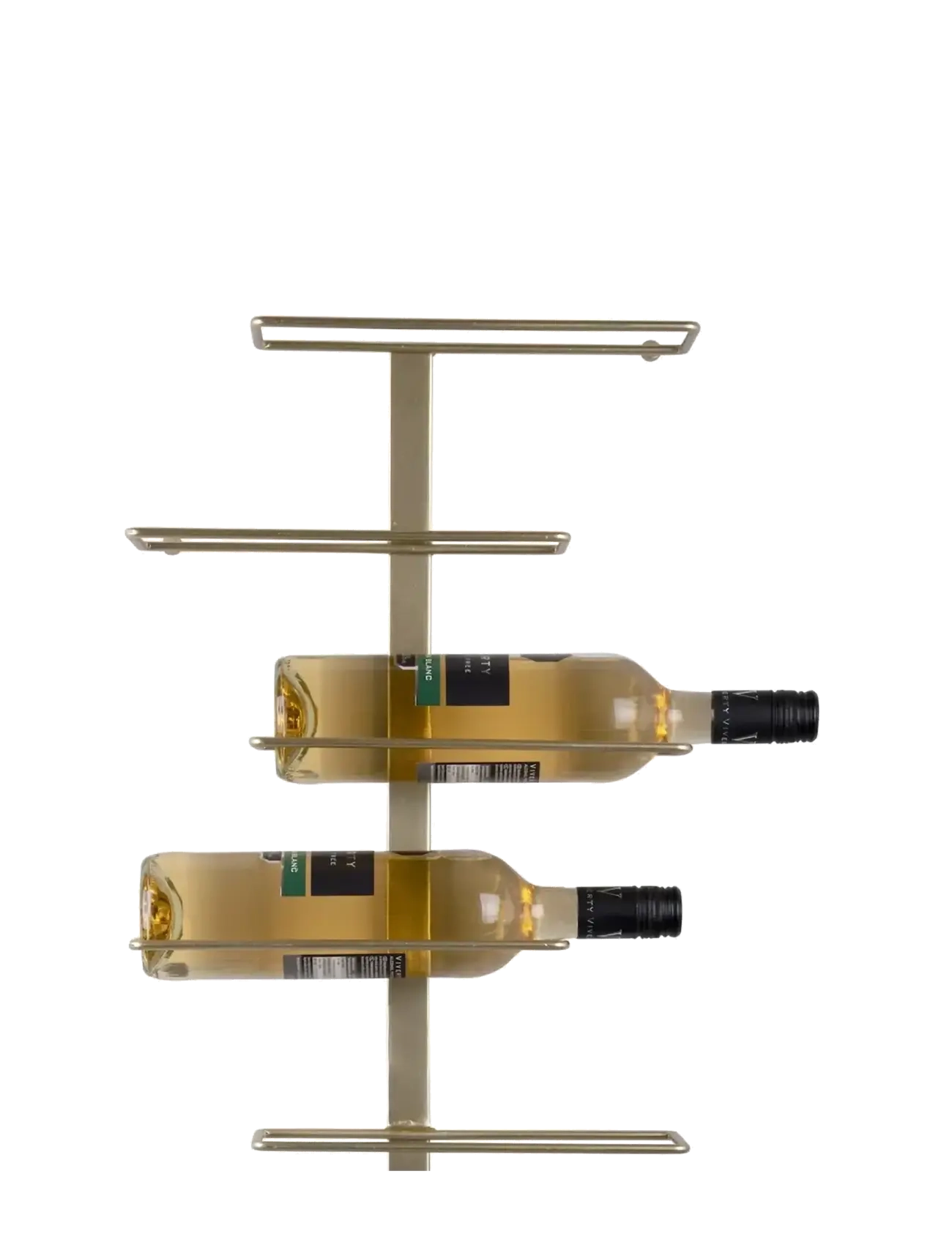 present time Wine Rack Float Metal Painted Gold, Hylde, Guld, Str: H 80.5CM