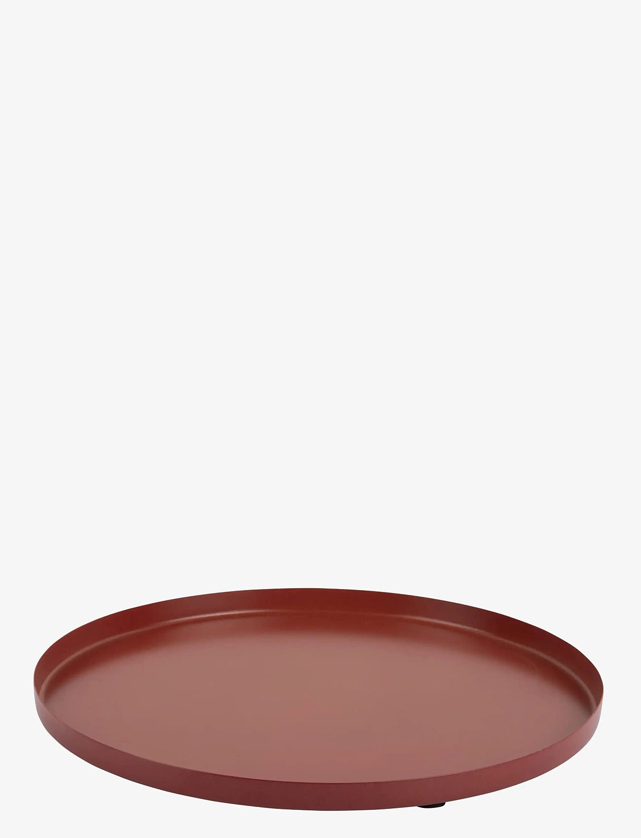 present time - Tray Servir Round Small - tabletts - red - 0