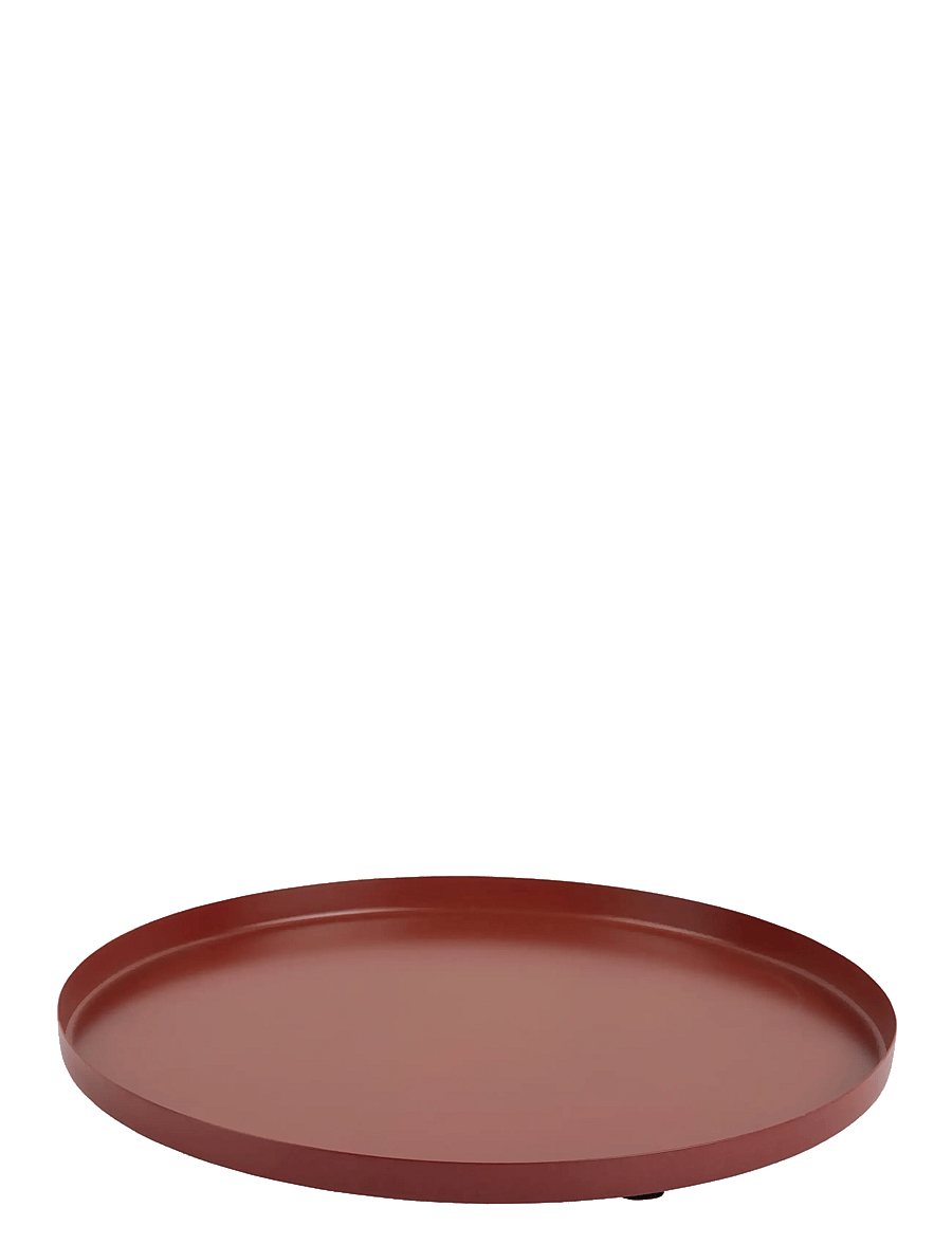 present time - Tray Servir Round Small - tabletts - red - 0