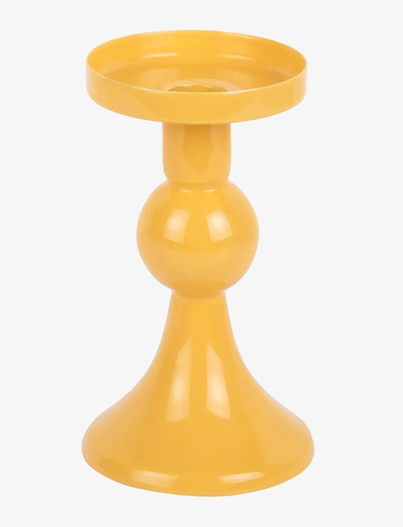 present time - Candle Holder Funky Small - candlesticks - yellow - 0