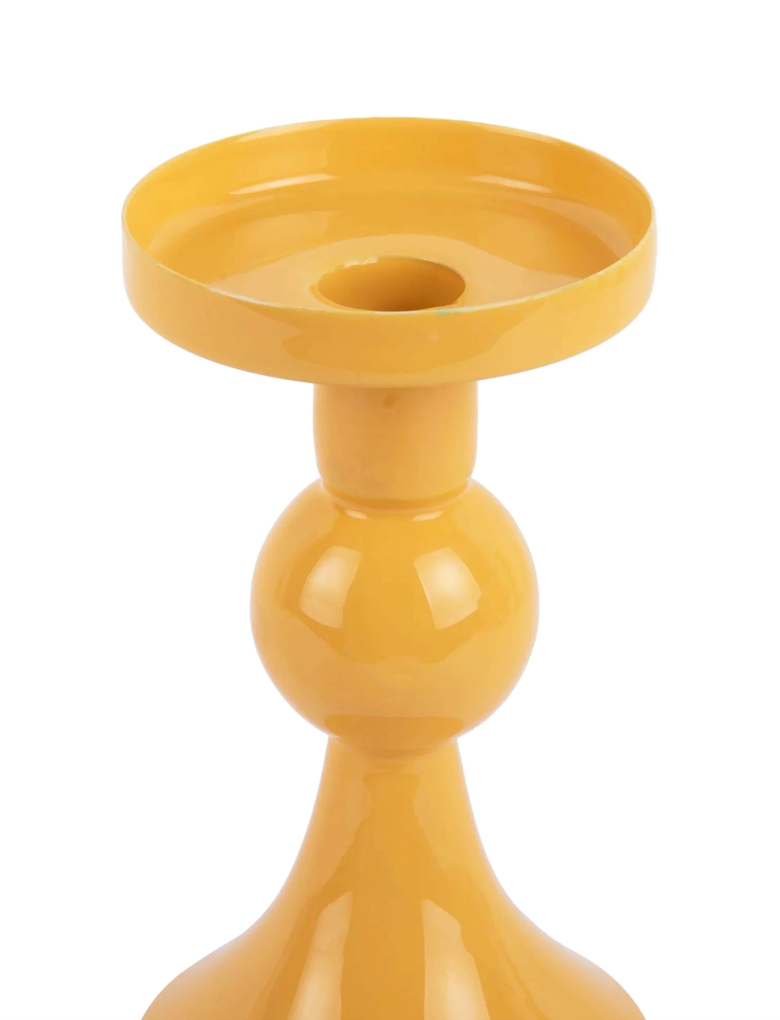 present time - Candle Holder Funky Small - lysestager - yellow - 1